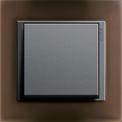 Touch switch, Gira Event Opaque, dark brown/anthracite