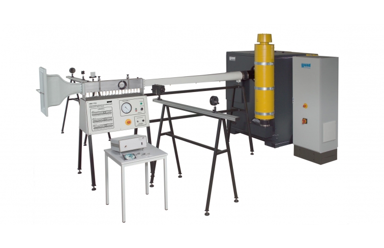 Supersonic wind tunnel with Schlieren optics